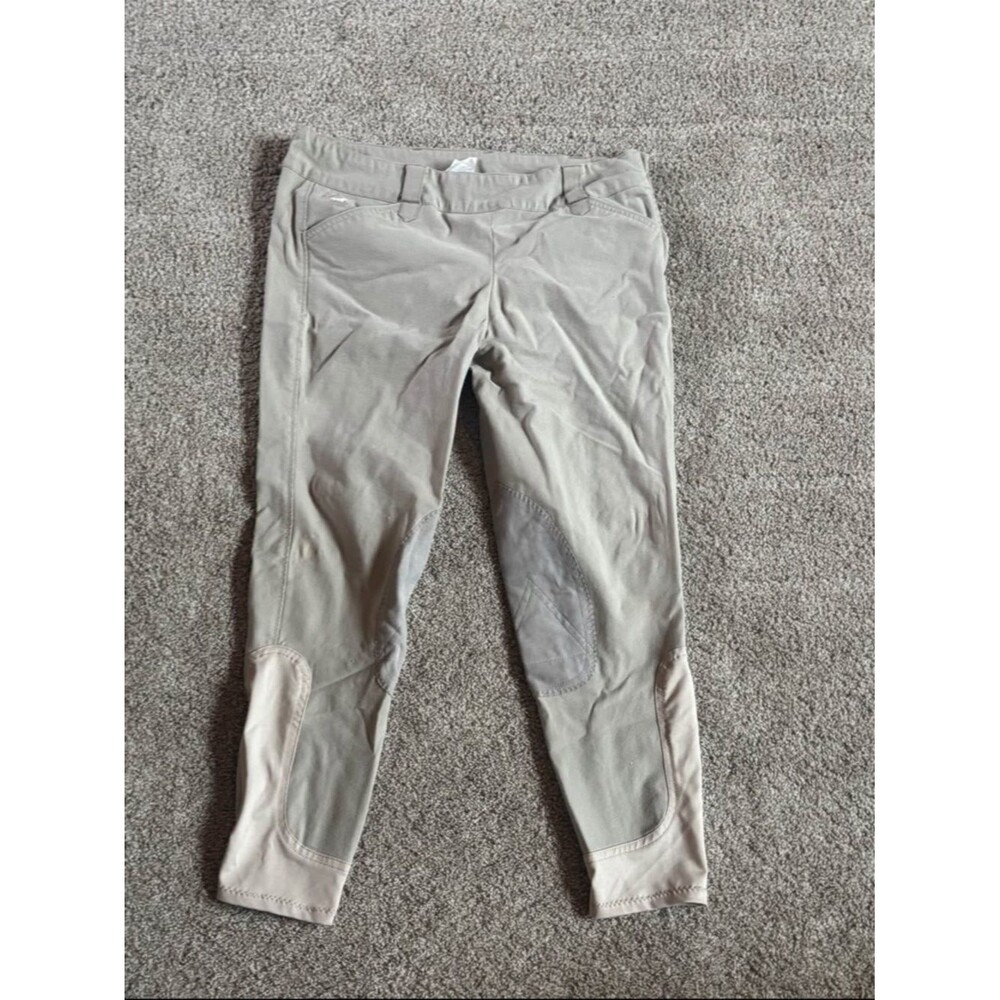 Smartpak Piper Knee Patch Breeches- Tan- Side-zip- 36R- Good Used Condition